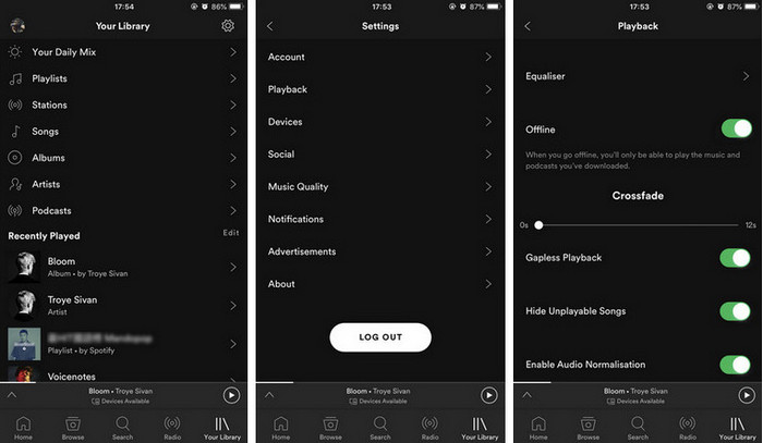 How to use spotify iphone